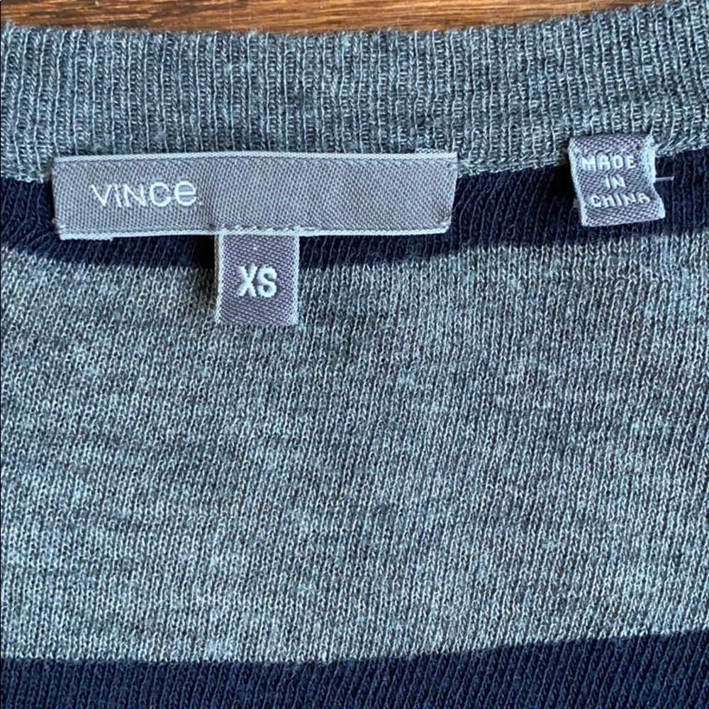 Vince for A Pea In The Pod Boyfriend Sweater gray navy stripe Maternity